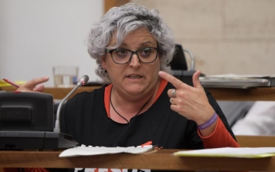 Nani Valero, portaveu de la Crida, durant un Ple/ Roger Benet